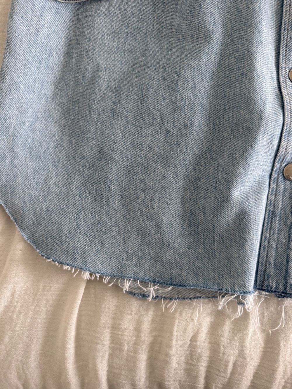 Agolde Light Blue Denim Oversized Shirt Jacket size small - Picture 6 of 7